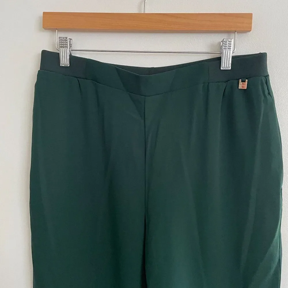 Ted Baker Aliadd Rib Detail Jogger Trouser Pants Green US 8-10 Career NWT - Picture 6 of 13